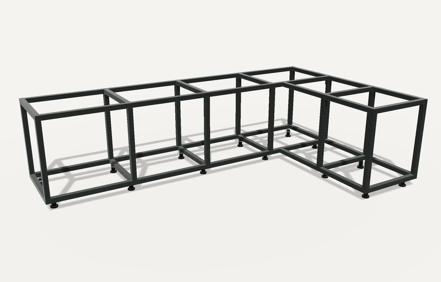 Aluminium kitchen framework